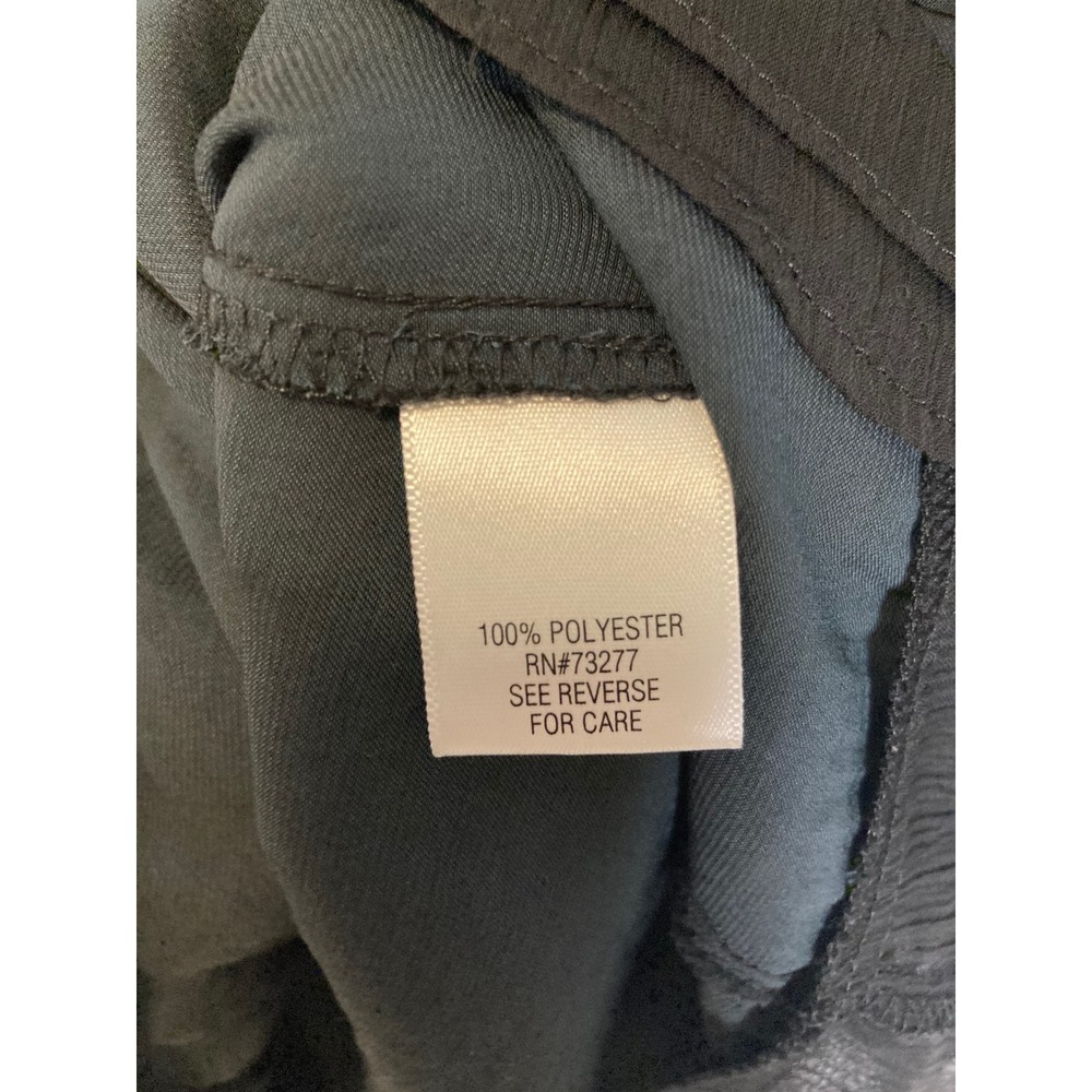 Chic Simply Vera Vera Wang Women XL Black Asymmetrical Drape V-Neck Blouse Top - Picture 6 of 10